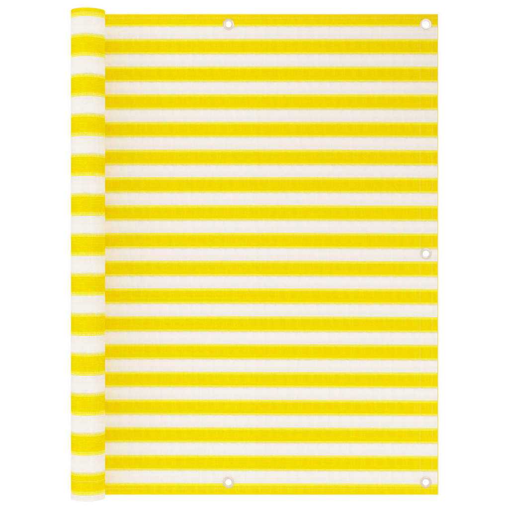 vidaXL Balkonová zástěna žluto-bílá 120 x 400 cm HDPE