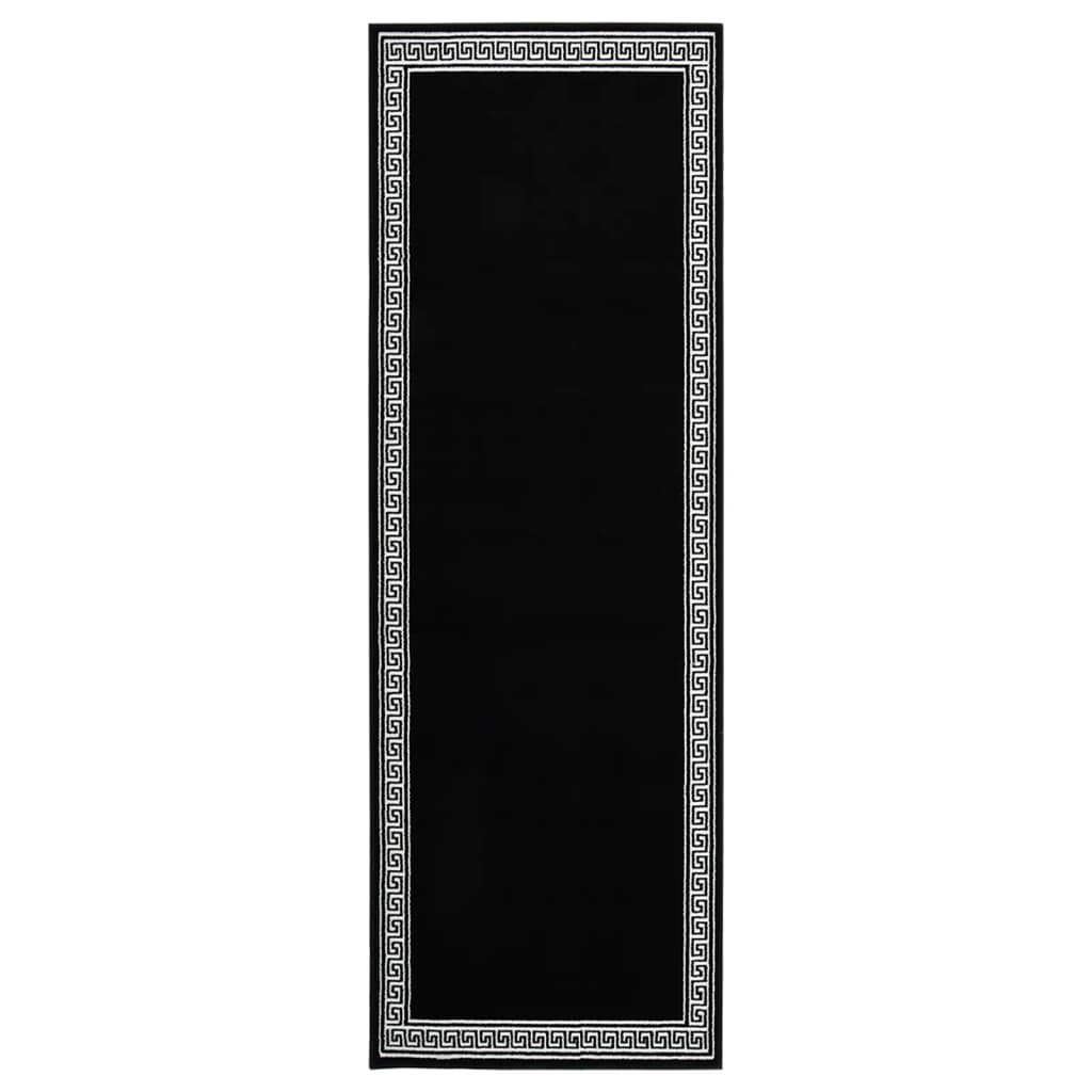 vidaXL Běhoun BCF černý se vzorem 100 x 350 cm