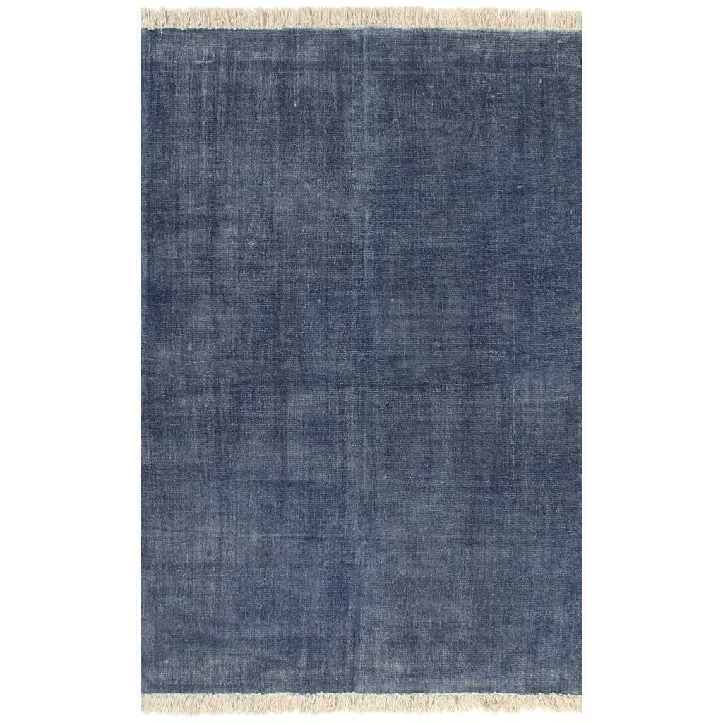 vidaXL Koberec Kilim bavlněný 160 x 230 cm modrý