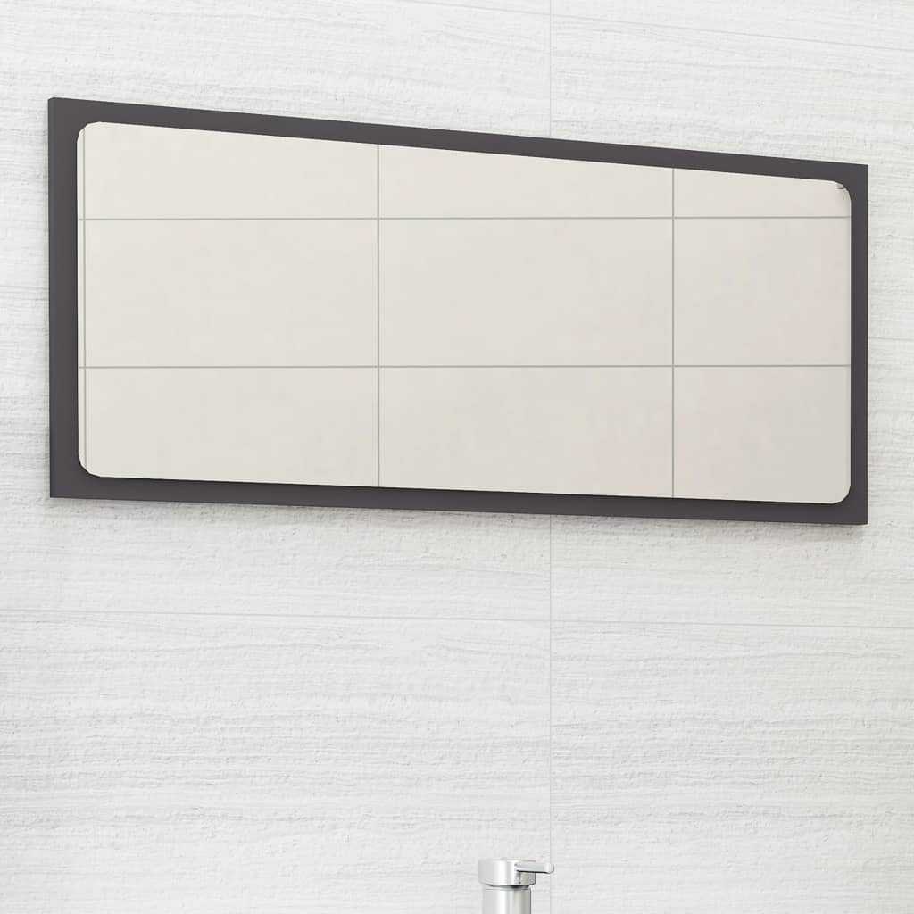 vidaXL Koupelnové zrcadlo šedé 80 x 1