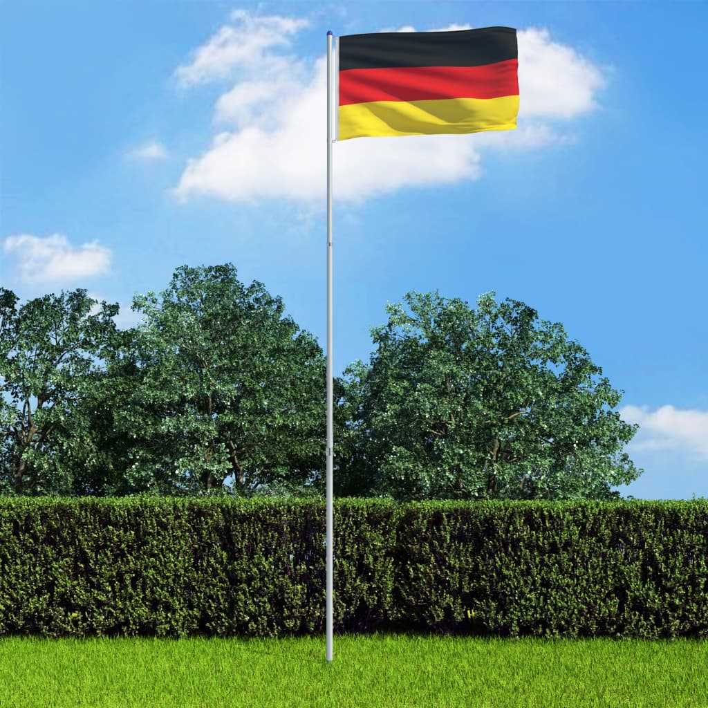 vidaXL Německá vlajka a stožár hliník 6 m