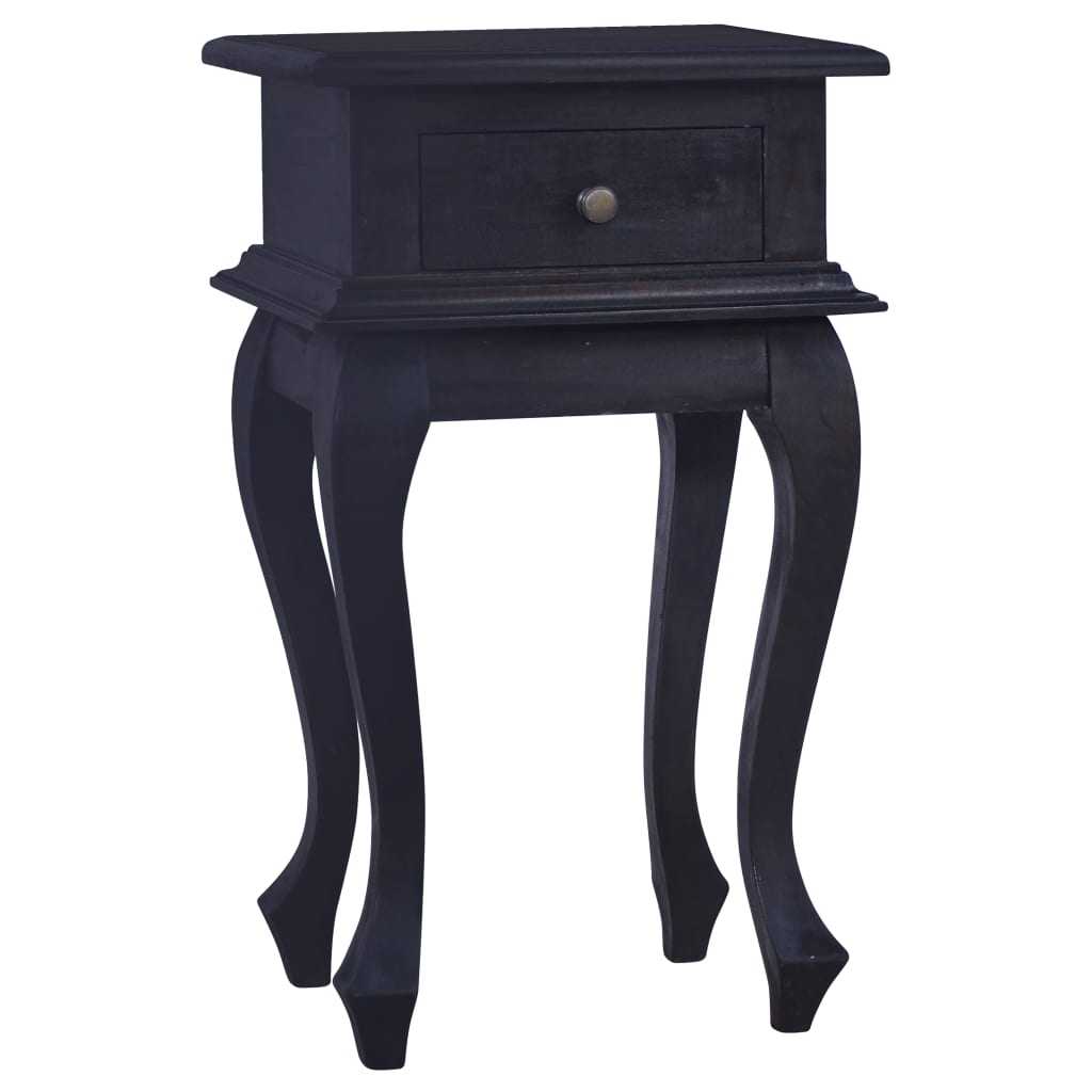 vidaXL Noční stolek světle kávově černý 35x30x60 cm masivní mahagon