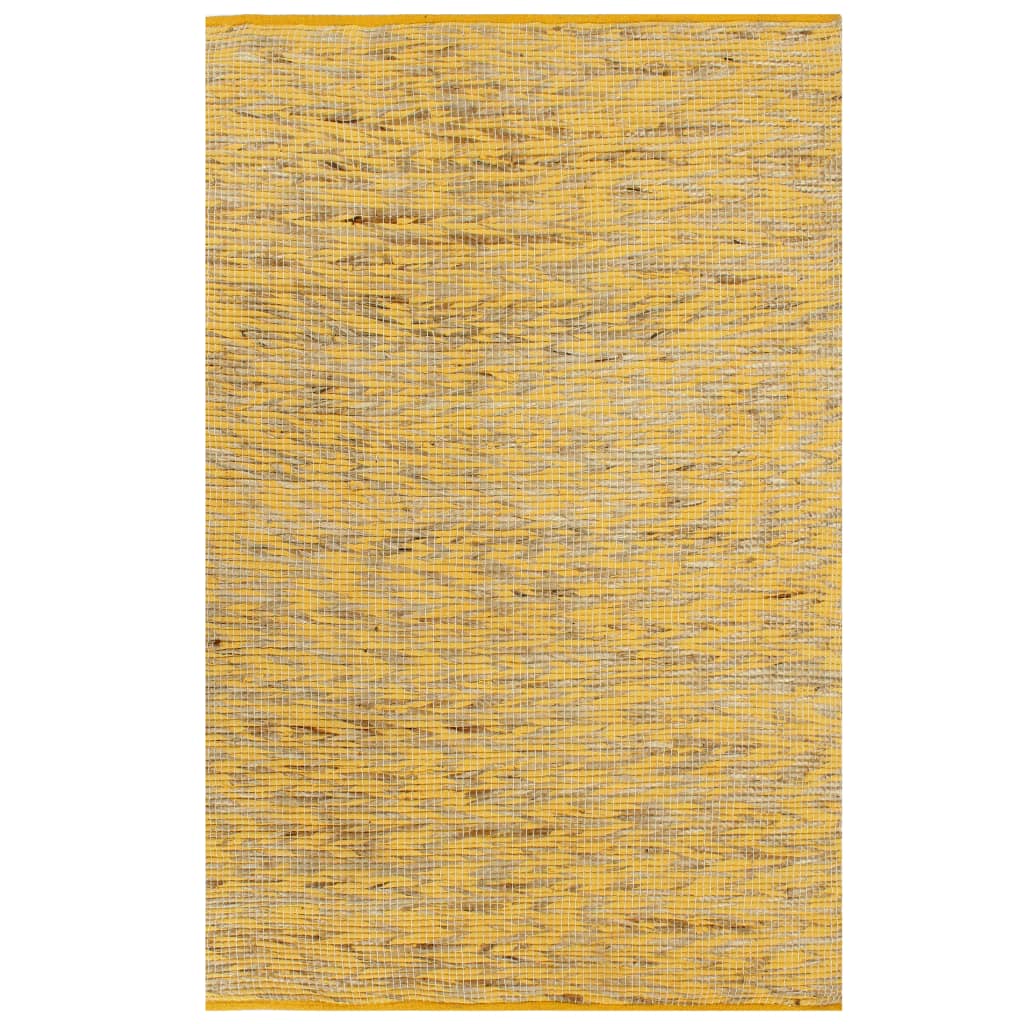 vidaXL Ručně vyráběný koberec juta žlutý a přírodní 80 x 160 cm