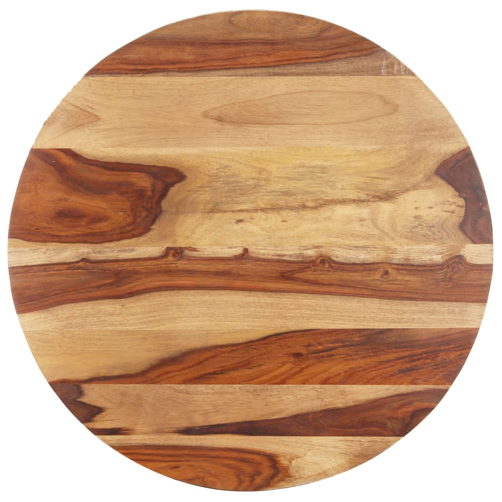 vidaXL Stolní deska masivní sheeshamové dřevo kulatá 25-27 mm 50 cm