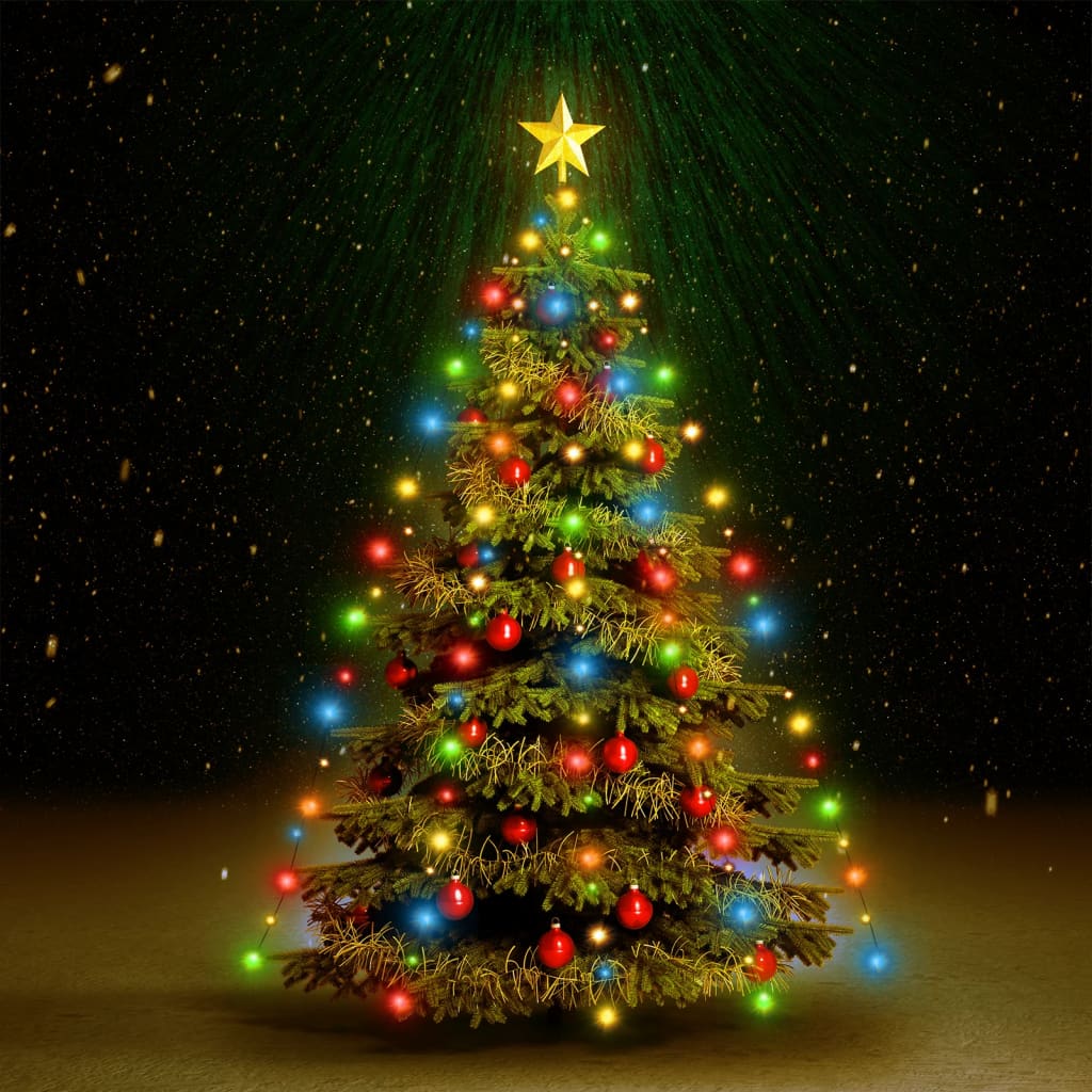 vidaXL Světelná síť na vánoční stromek s 210 LED pestrobarevná 210 cm