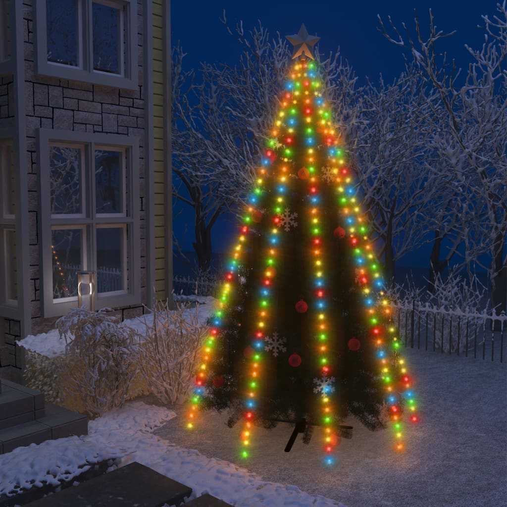 vidaXL Světelná síť na vánoční stromek se 400 LED barevná 400 cm