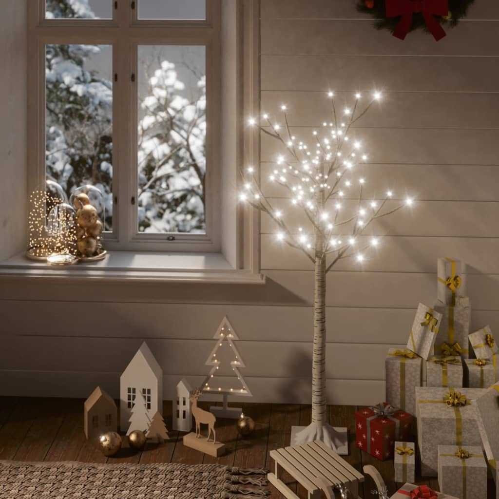 vidaXL Vánoční strom 120 studených bílých LED 1
