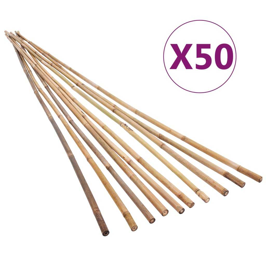 vidaXL Zahradní bambusové tyče 50 ks 150 cm