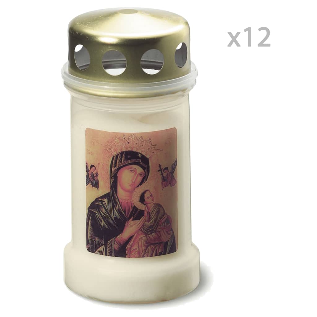 Bolsius Pamětní svíčky s víčkem No 3 12 ks průhledné