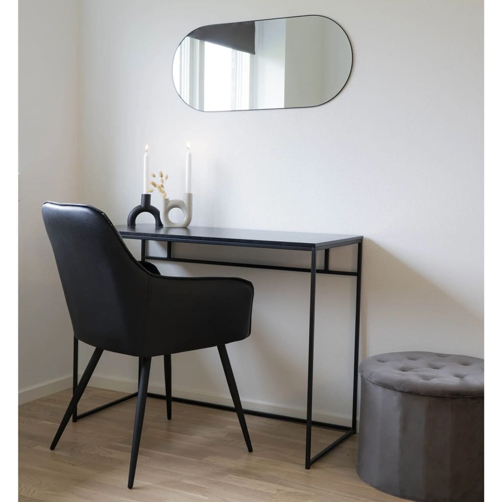House Nordic Oválné zrcadlo Daisy černé