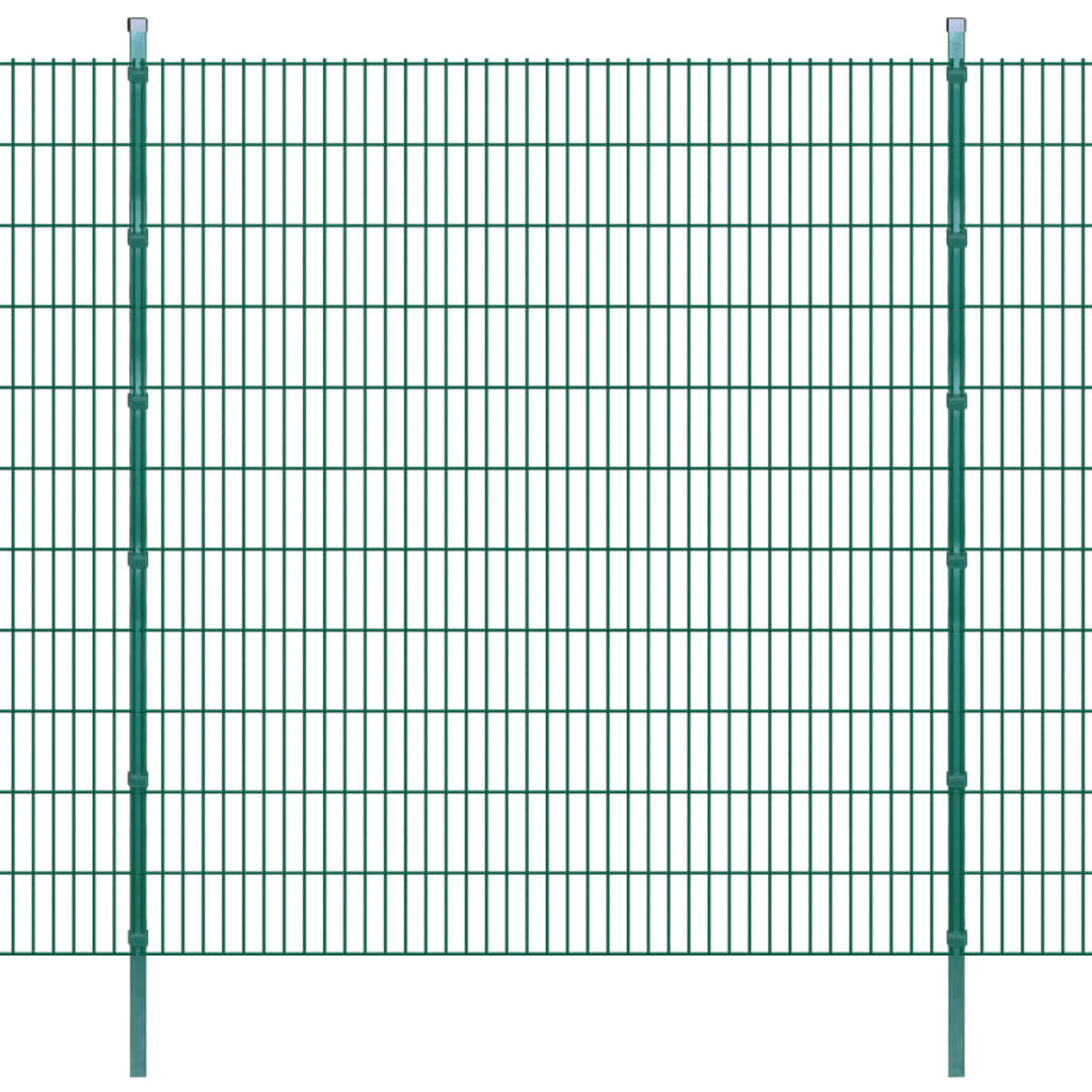 vidaXL 2D zahradní plotové dílce a sloupky 2008x2230 mm 26 m zelené
