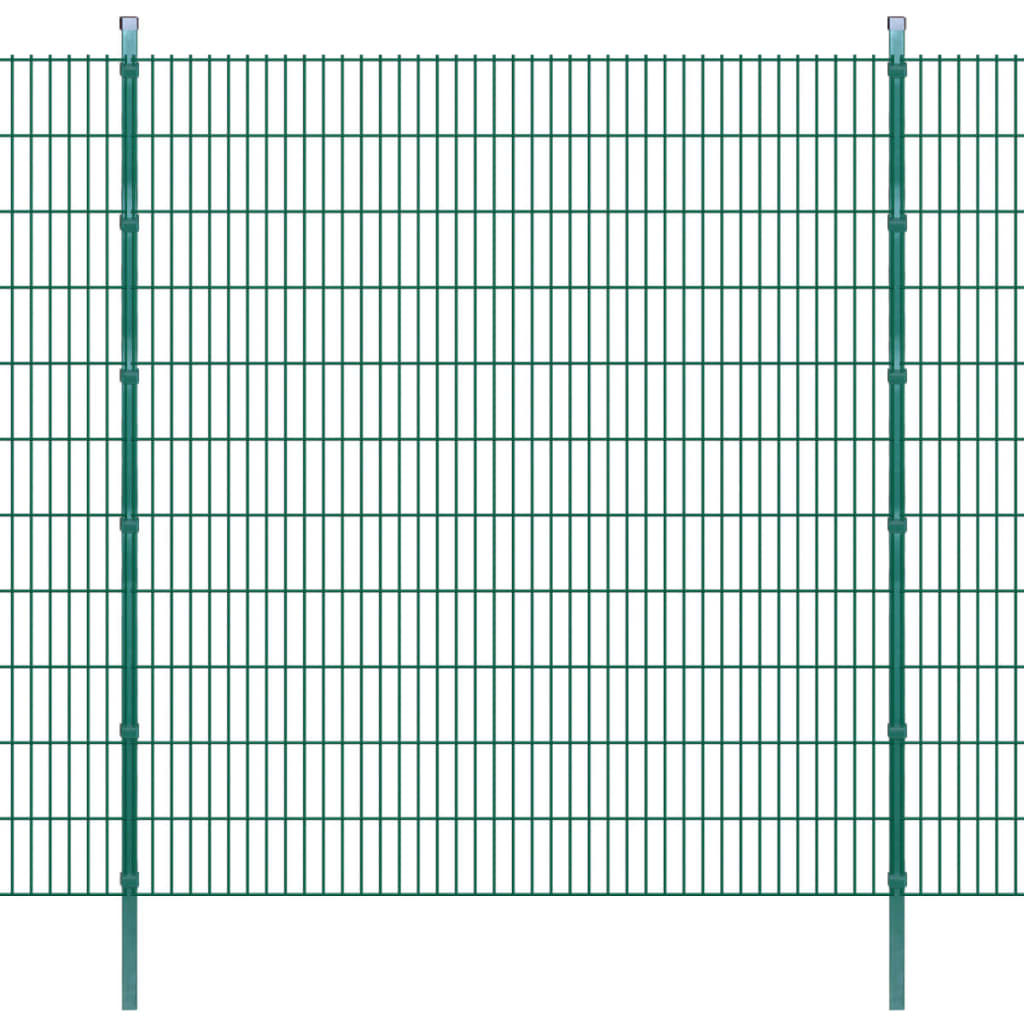 vidaXL 2D zahradní plotové dílce a sloupky 2008x2230 mm 28 m zelené