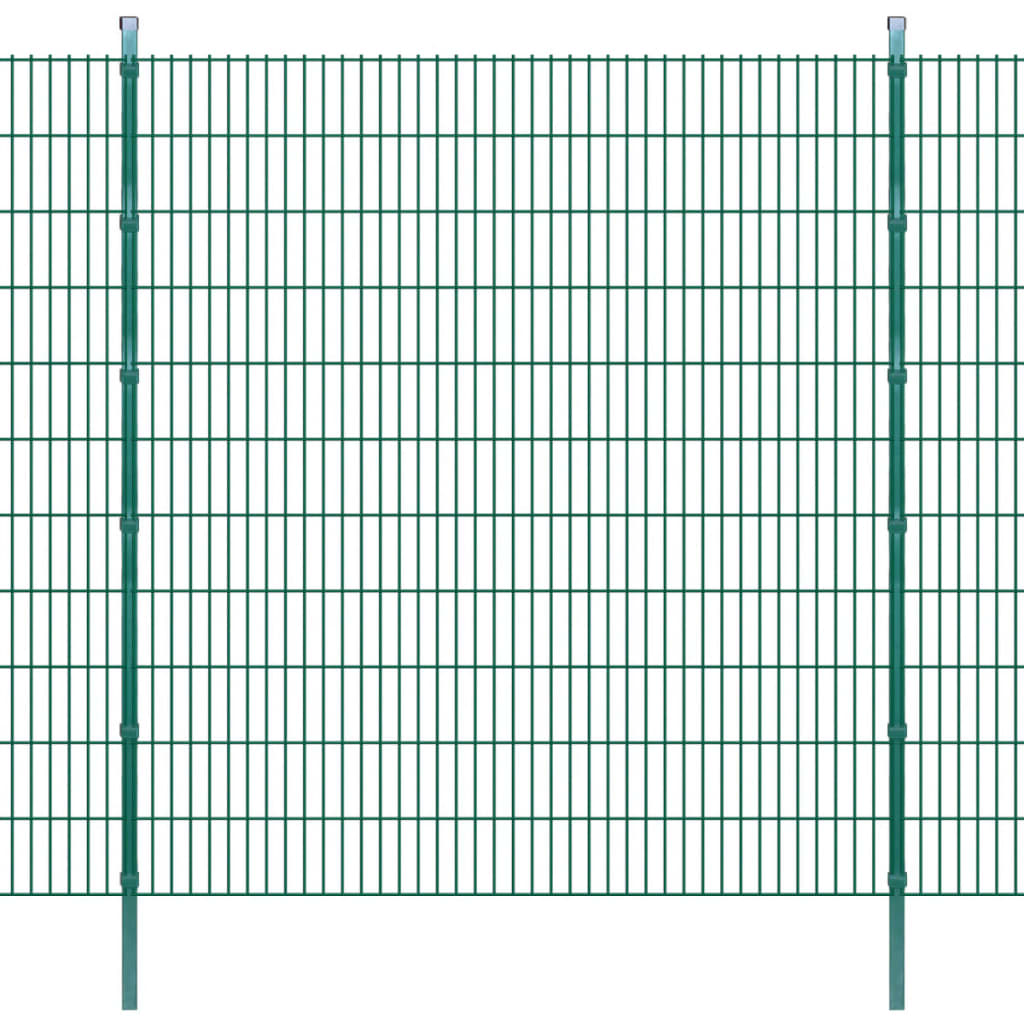 vidaXL 2D zahradní plotové dílce a sloupky 2008x2230 mm 30 m zelené