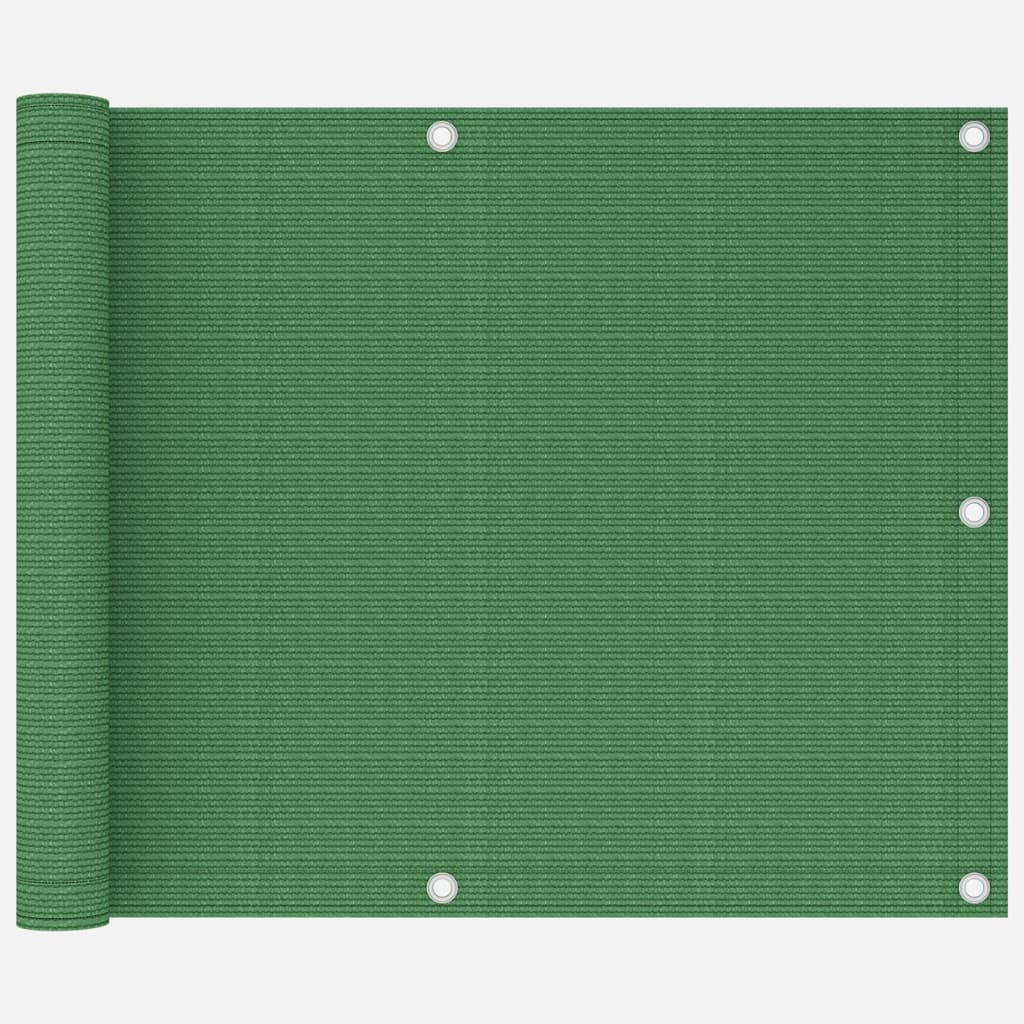 vidaXL Balkonová zástěna světle zelená 75 x 500 cm HDPE