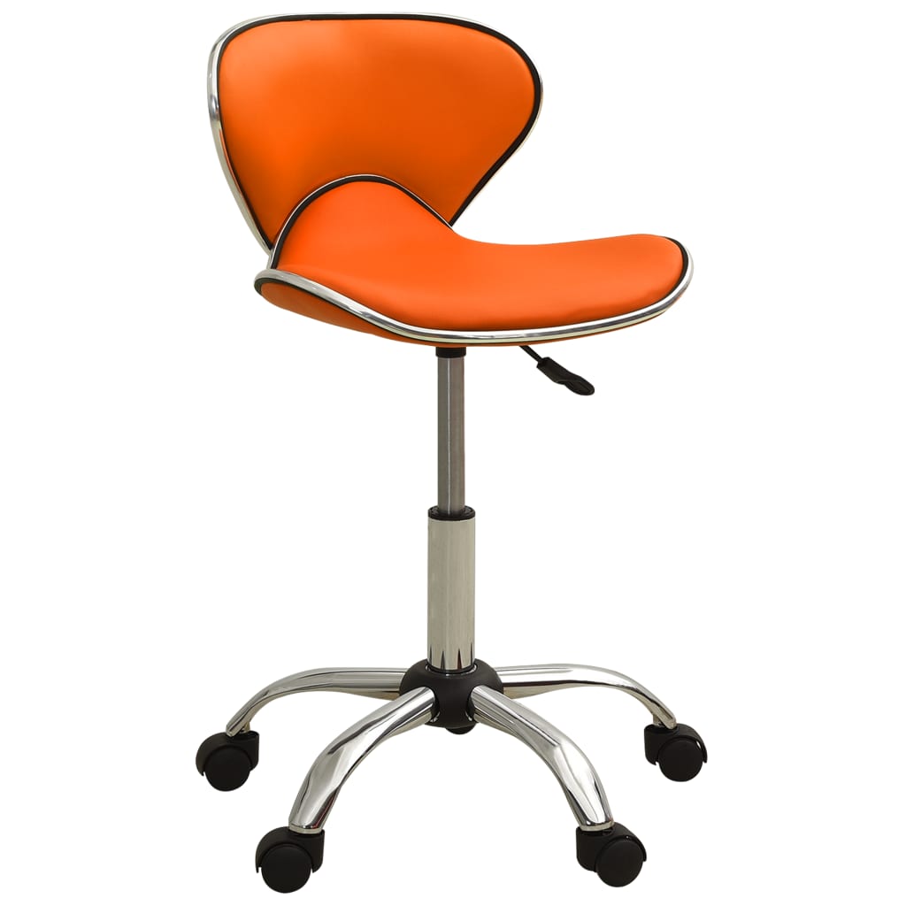 vidaXL Kosmetická stolička oranžová umělá kůže