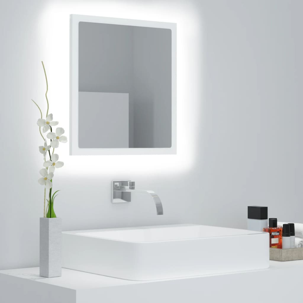 vidaXL Koupelnové zrcadlo LED bílé 40 x 8