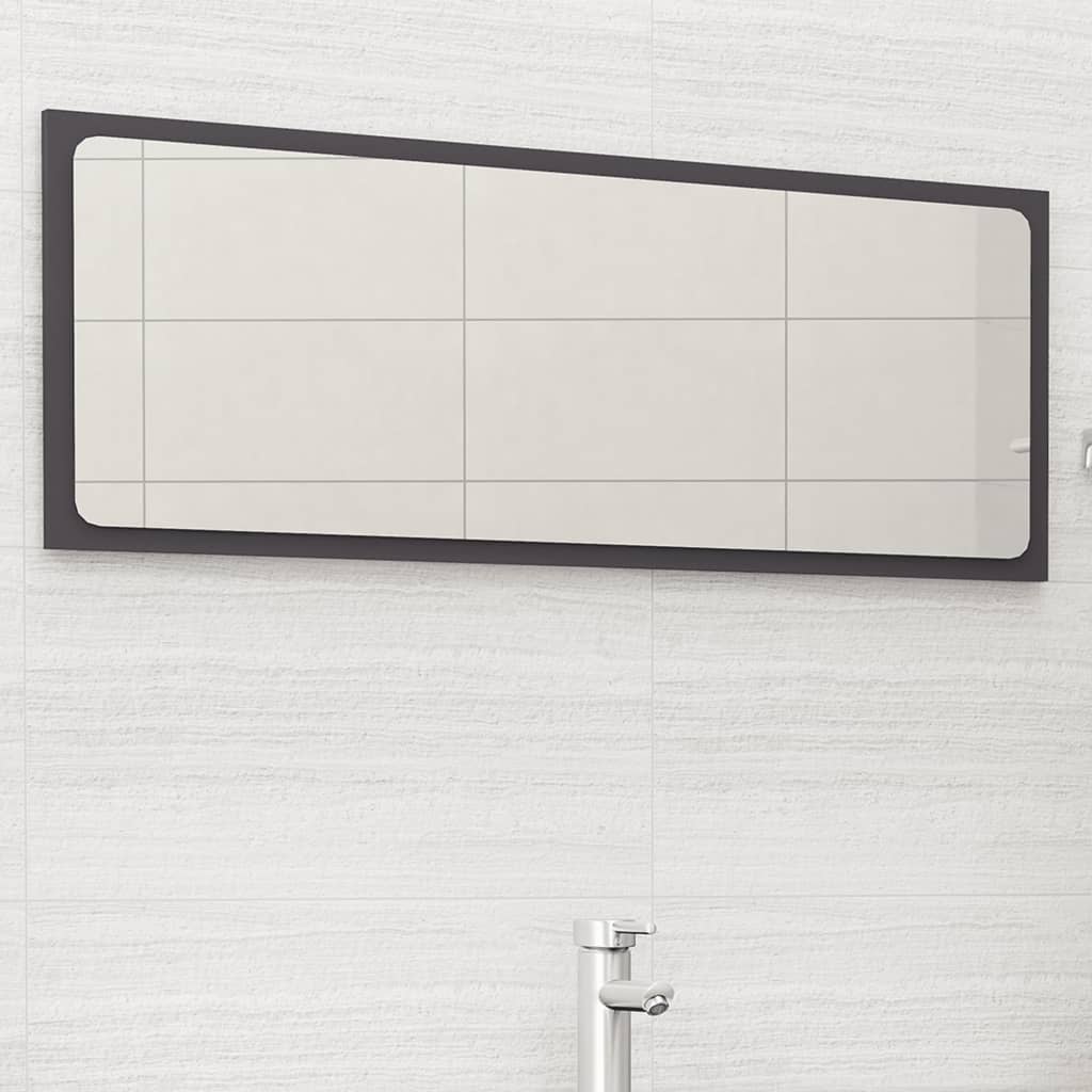 vidaXL Koupelnové zrcadlo šedé 100 x 1