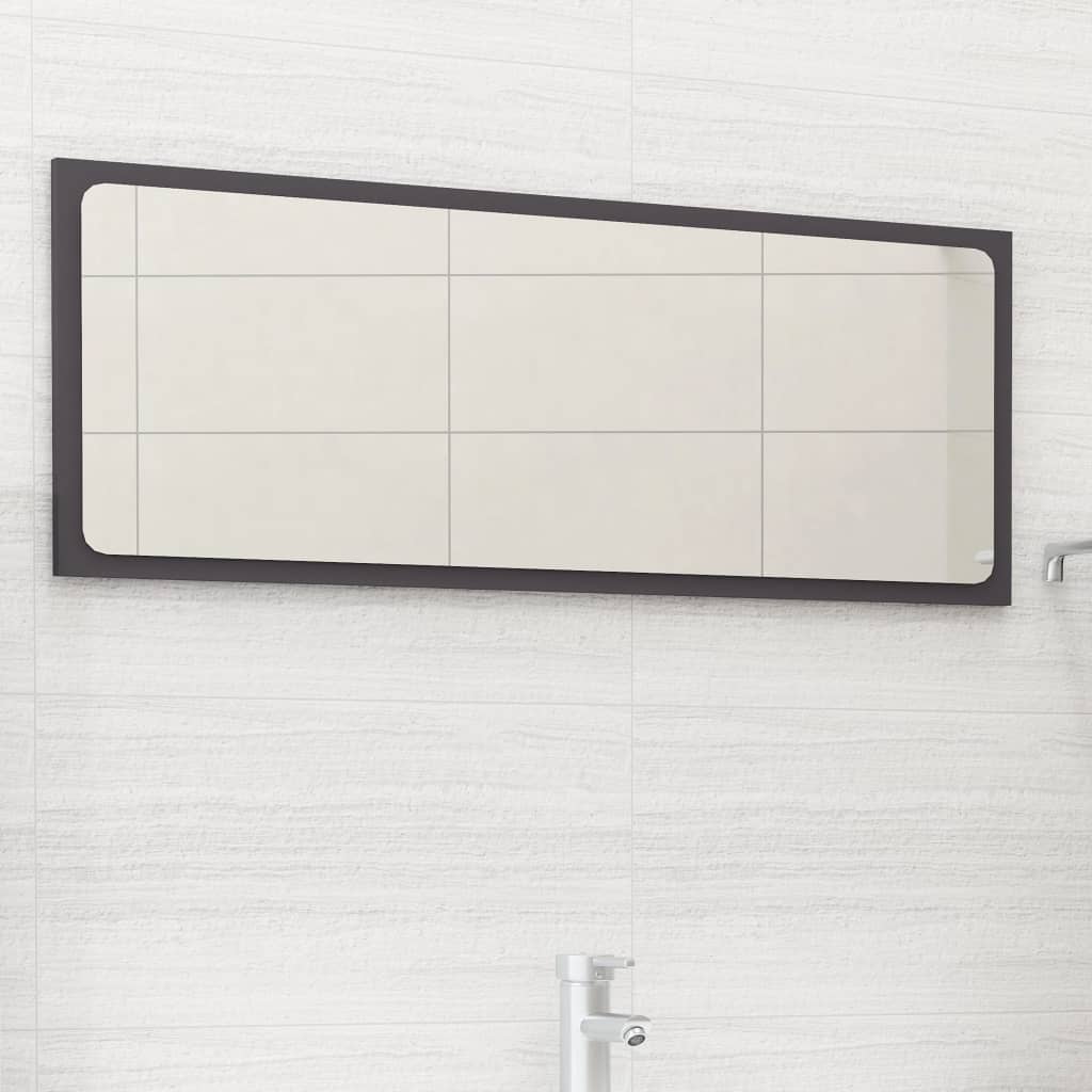 vidaXL Koupelnové zrcadlo šedé 90 x 1