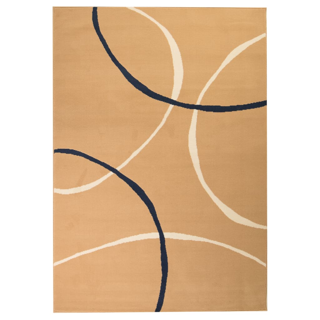 vidaXL Moderní koberec s kruhovým vzorem 120 x 170 cm hnědý