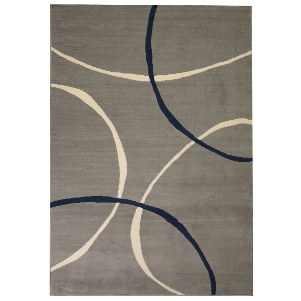 vidaXL Moderní koberec s kruhovým vzorem 80 x 150 cm šedý