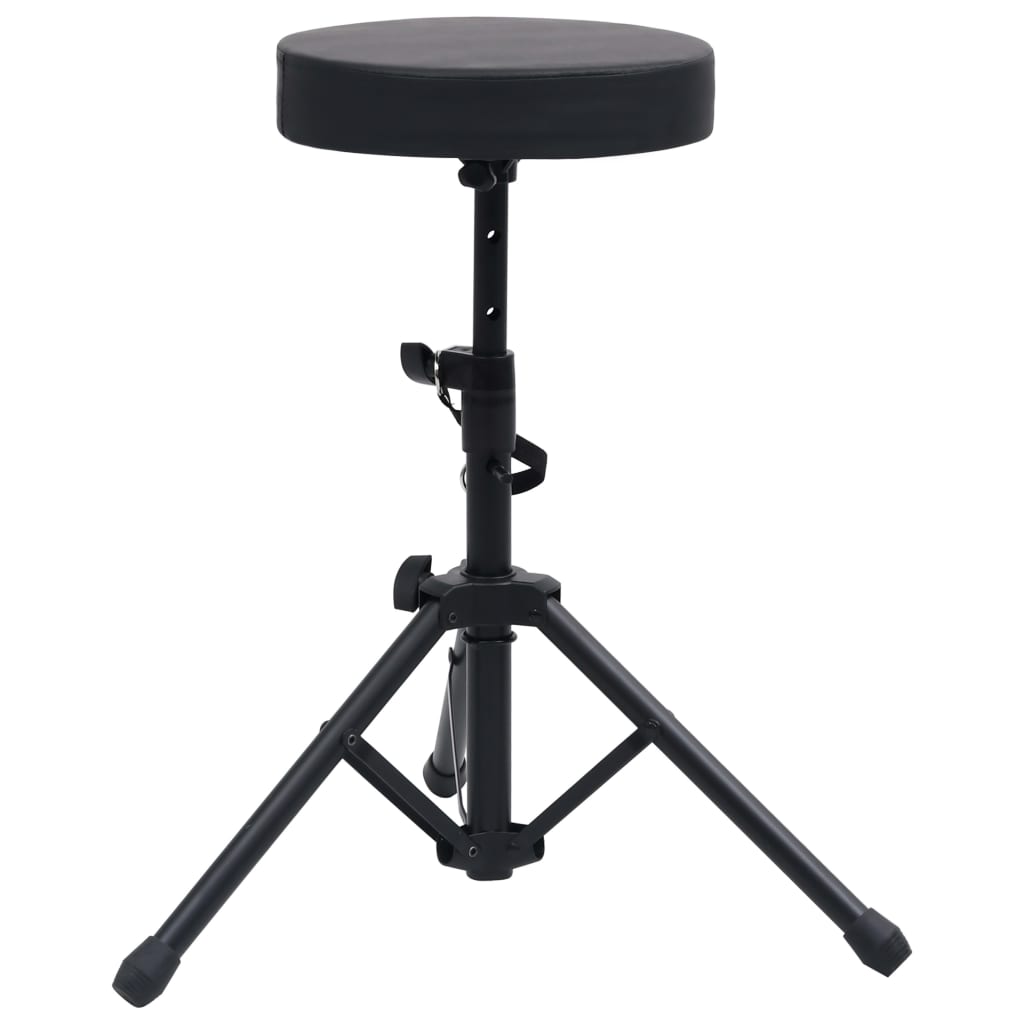 vidaXL Nastavitelná bubenická stolička černá kulatá