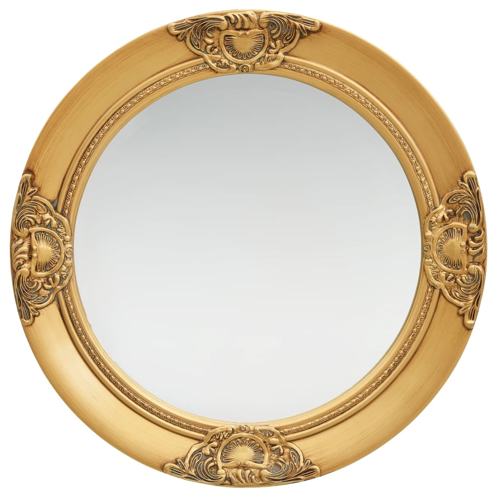 vidaXL Nástěnné zrcadlo barokní styl 50 cm zlaté