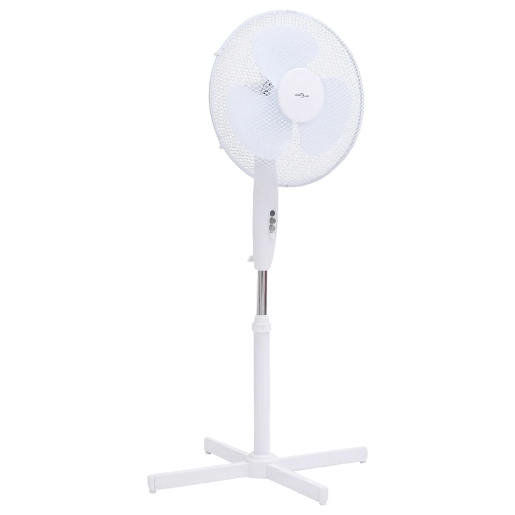 vidaXL Stojanový ventilátor Φ 40 cm 120 cm bílý