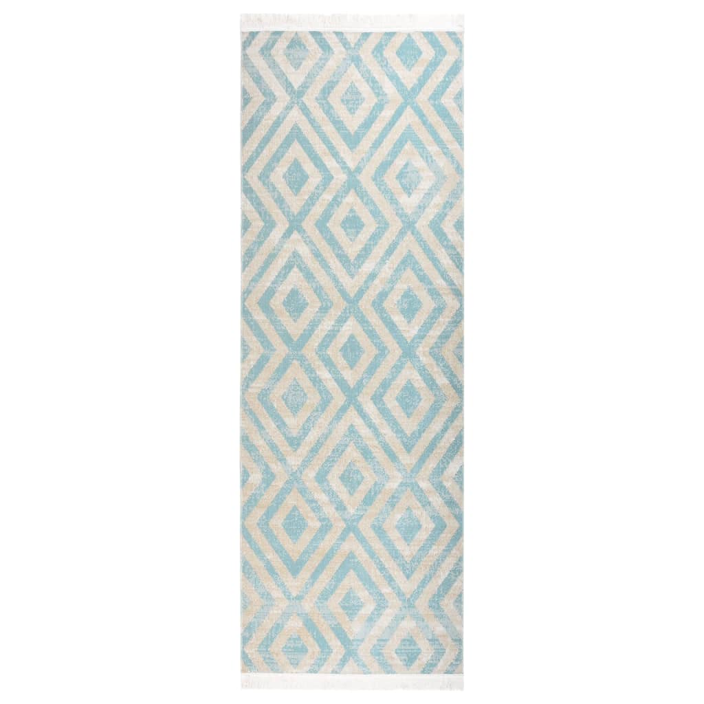 vidaXL Venkovní koberec hladce tkaný 80 x 250 cm zelenobéžový