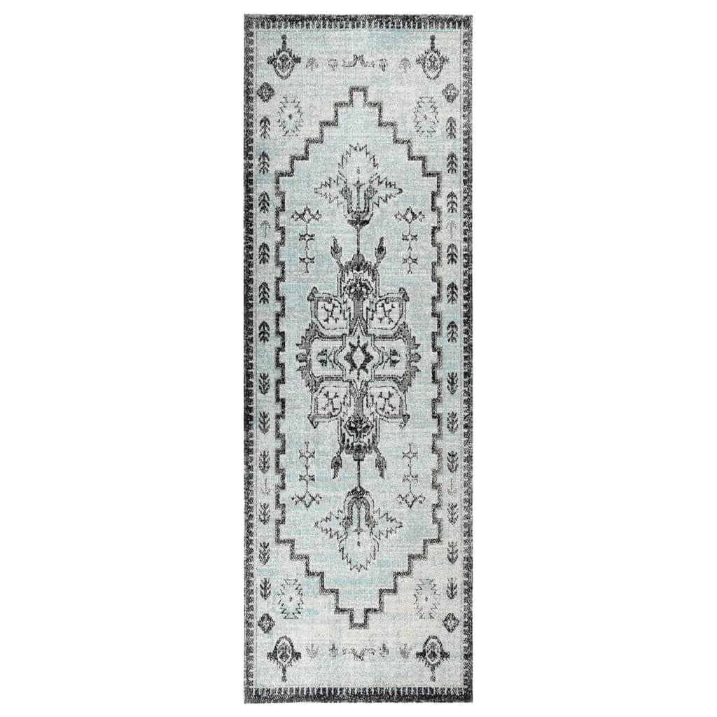 vidaXL Venkovní koberec hladce tkaný 80 x 250 cm zelenošedý