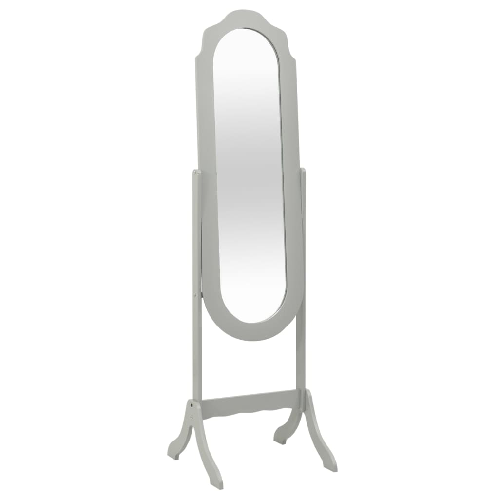 vidaXL Volně stojící zrcadlo šedé 46 x 48 x 164 cm