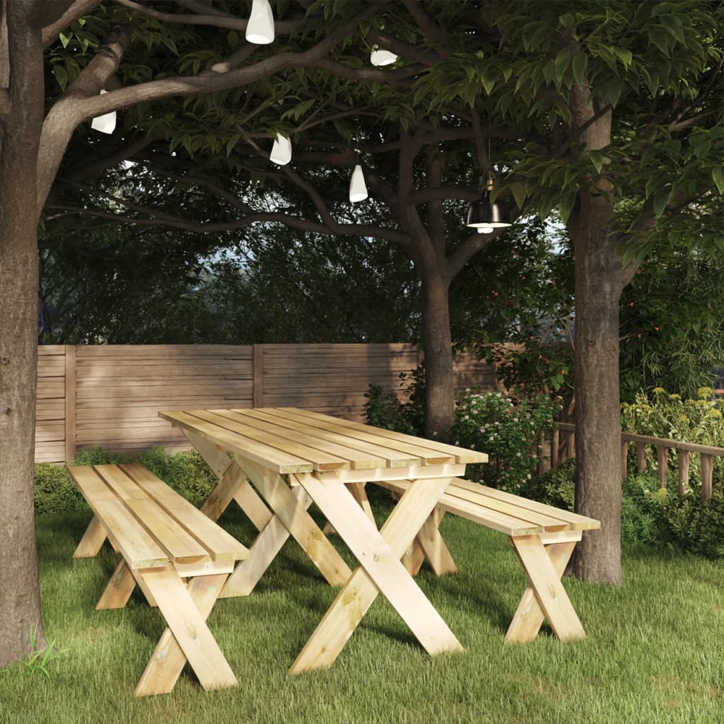 vidaXL Zahradní lavice 220 cm impregnované borové dřevo