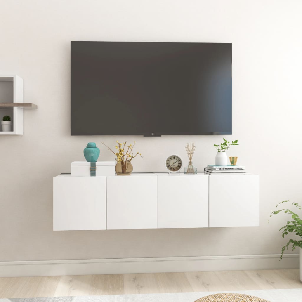 vidaXL Závěsné TV skříňky 2 ks bílé 60 x 30 x 30 cm