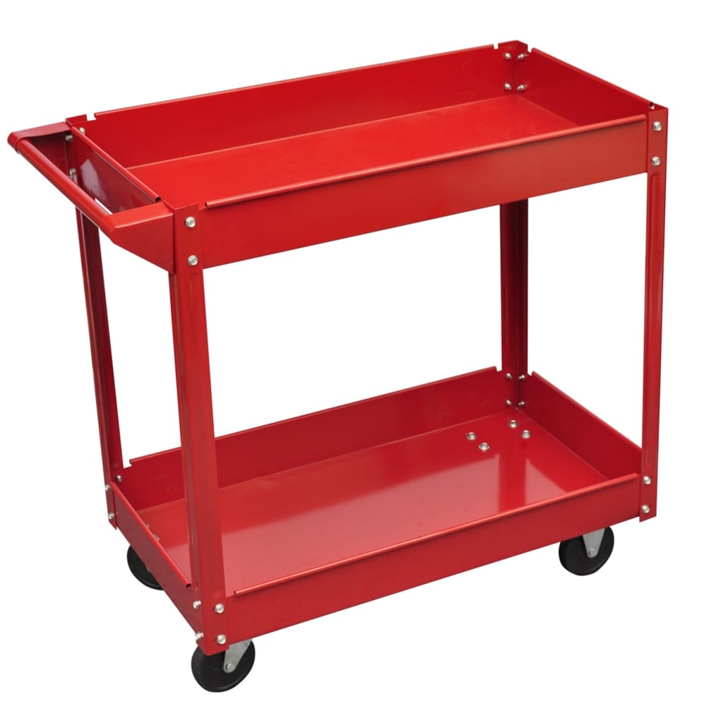 vidaXL 140154 Workshop Tool Trolley 100 kg Red