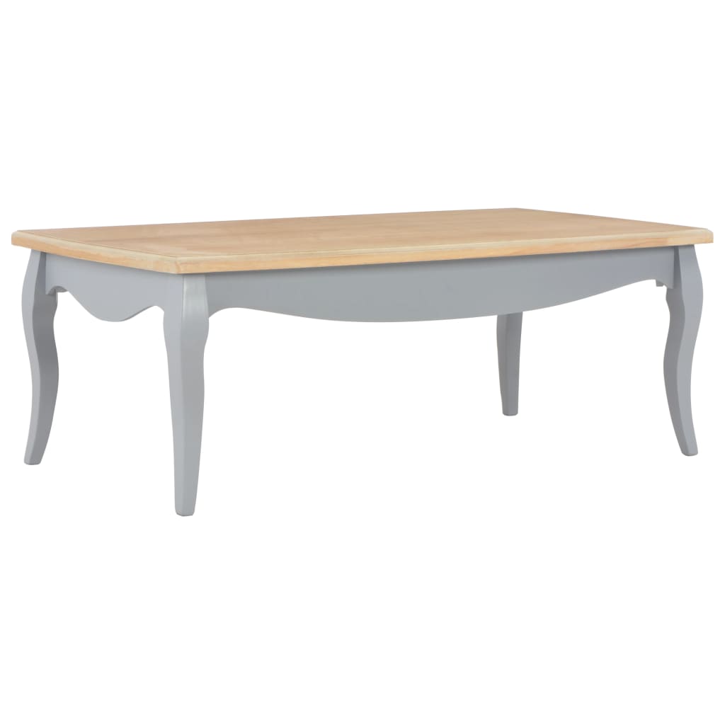 vidaXL 280002 Coffee Table Grey and Brown 110x60x40 cm Solid Pine Wood