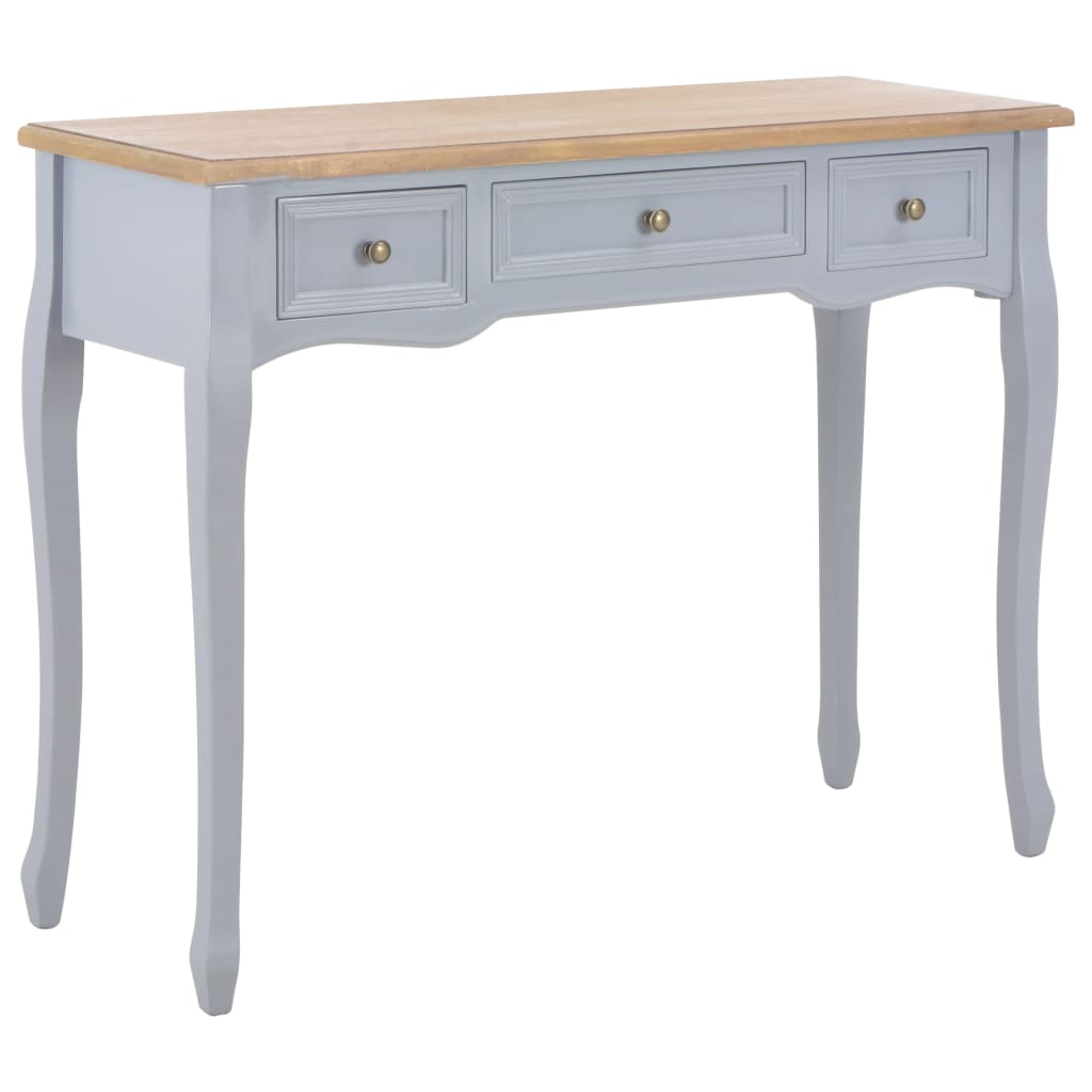 vidaXL 280045 Dressing Console Table with 3 Drawers Grey