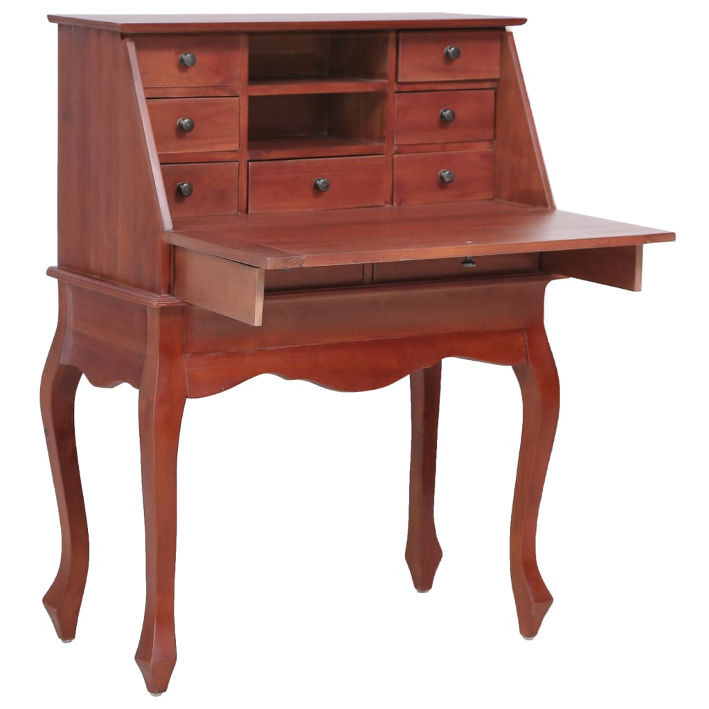 vidaXL 283841 Secretary Desk Brown 78x42x103 cm Solid Mahogany Wood