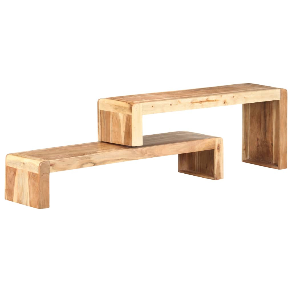 vidaXL 2dílný TV stolek masivní akáciové dřevo