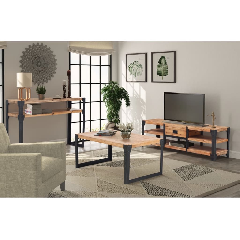 vidaXL 3ks set nábytku do obývacího pokoje