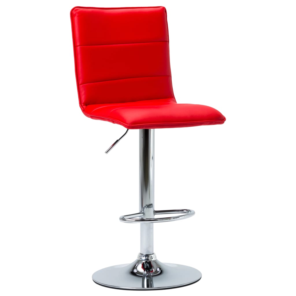 vidaXL Barová židle červená umělá kůže