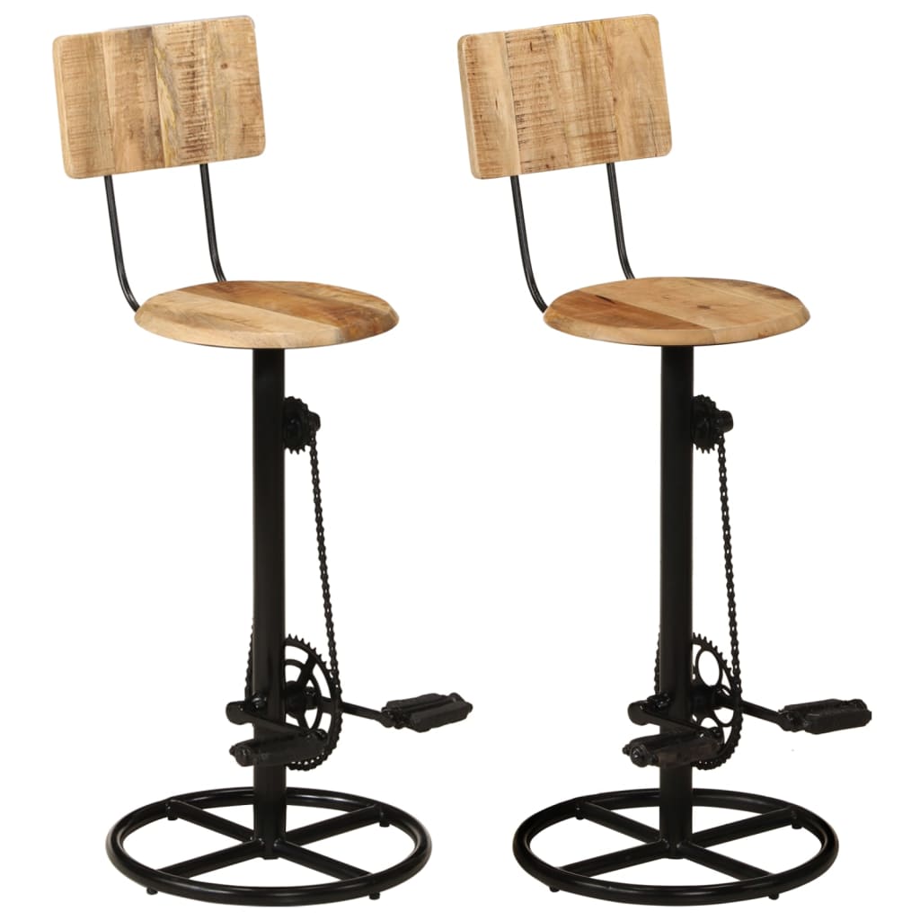 vidaXL Barové stoličky 2 ks masivní mangovníkové dřevo