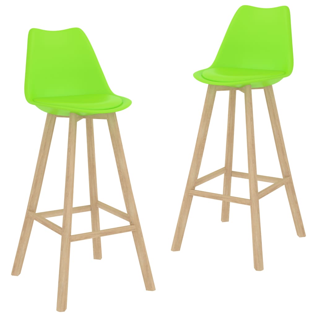 vidaXL Barové židle 2 ks zelené umělá kůže
