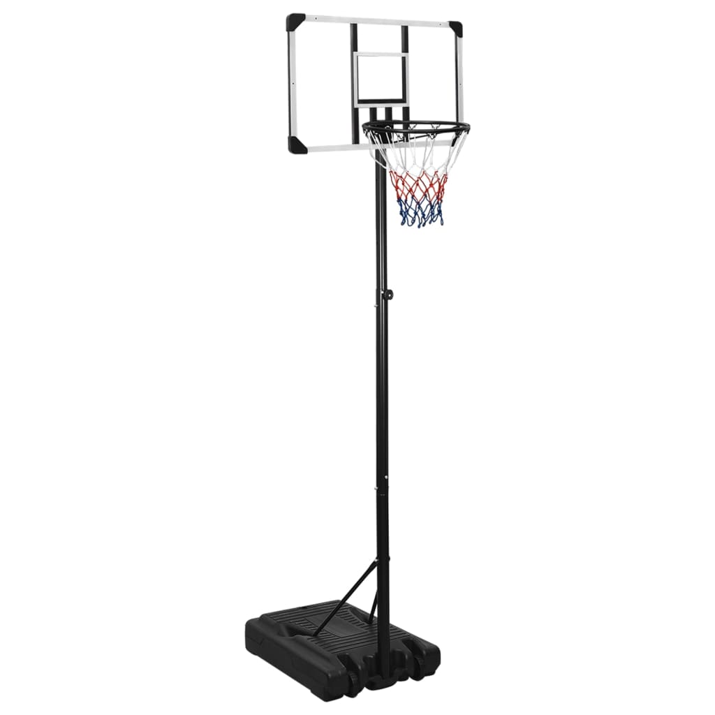 vidaXL Basketbalový koš s průhlednou deskou 235-301 cm polykarbonát