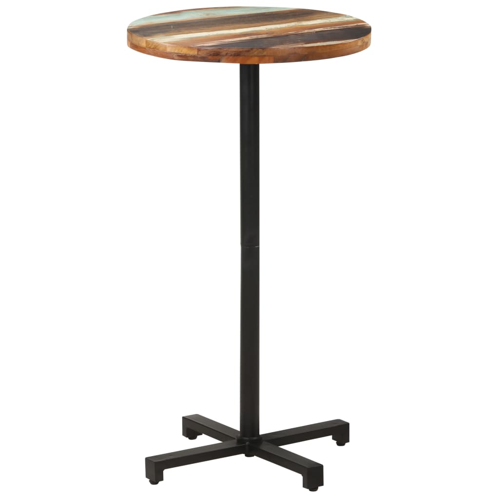 vidaXL Bistro stolek kulatý Ø 60 x 110 cm masivní recyklované dřevo