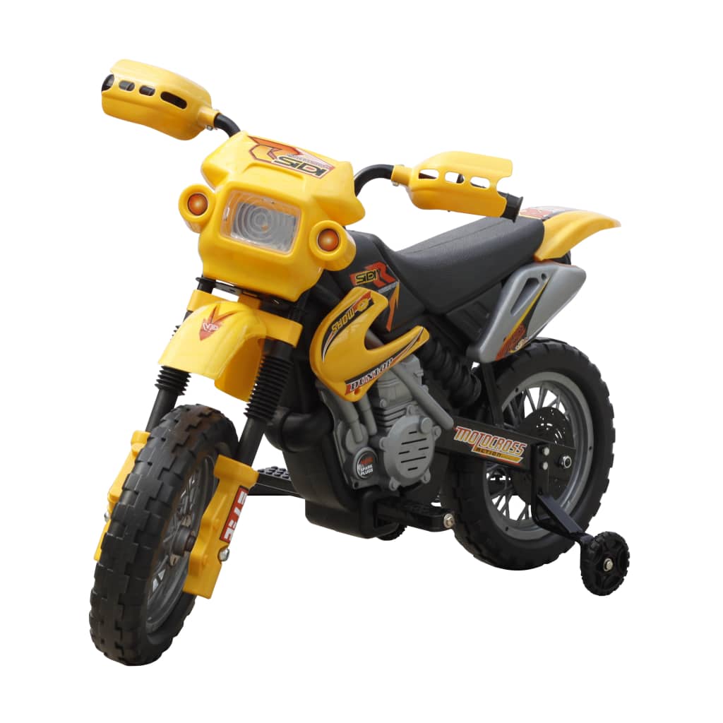 vidaXL Elektrická dětská motorka - žlutá
