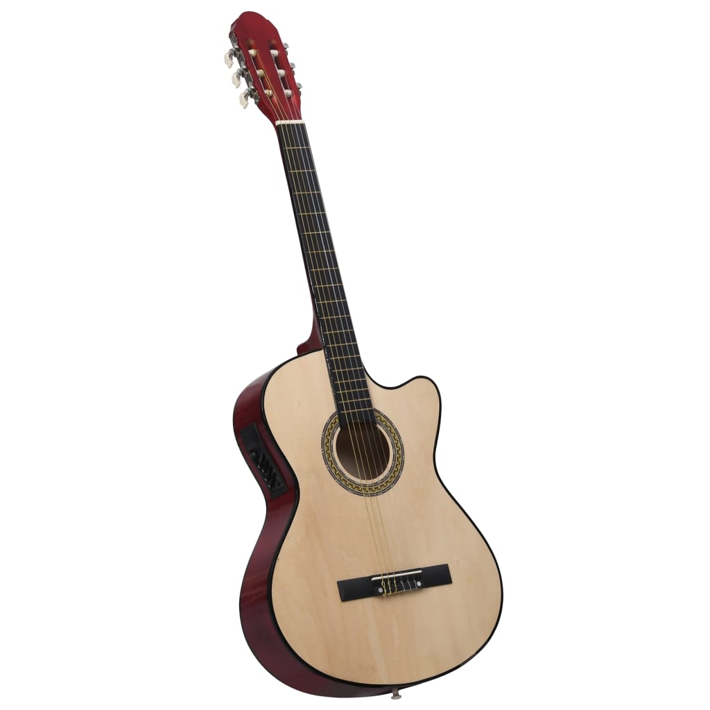 vidaXL Folková akustická kytara s výřezem ekvalizér a 6 strun