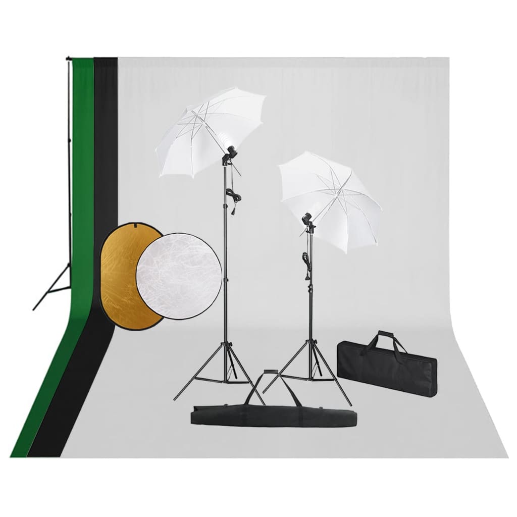 vidaXL Foto studio set s lampami