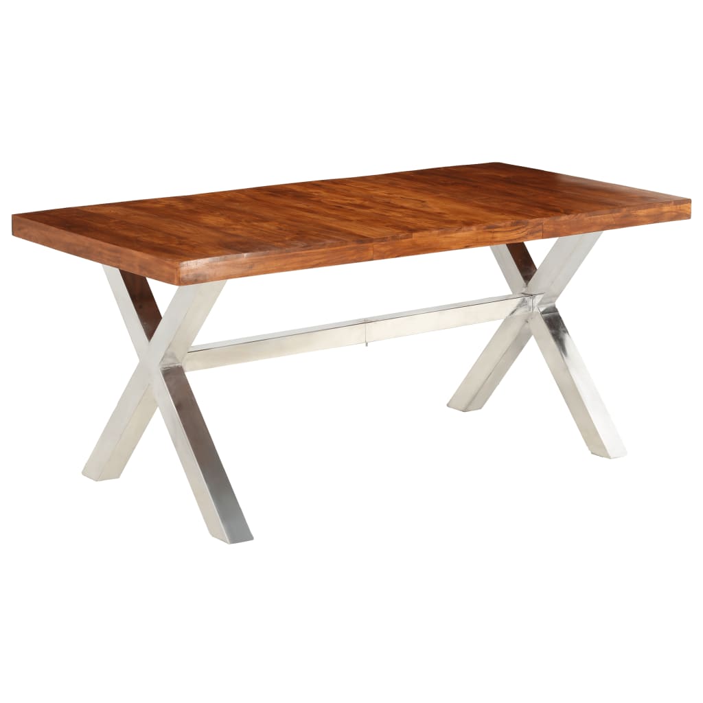 vidaXL Jídelní stůl masivní dřevo s sheeshamovým povrchem 180x90x76 cm