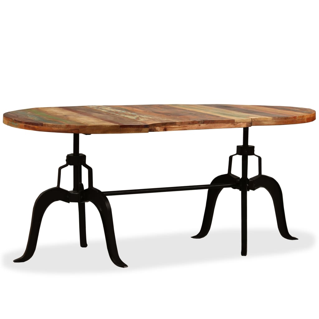 vidaXL Jídelní stůl masivní recyklované dřevo a ocel 180 cm