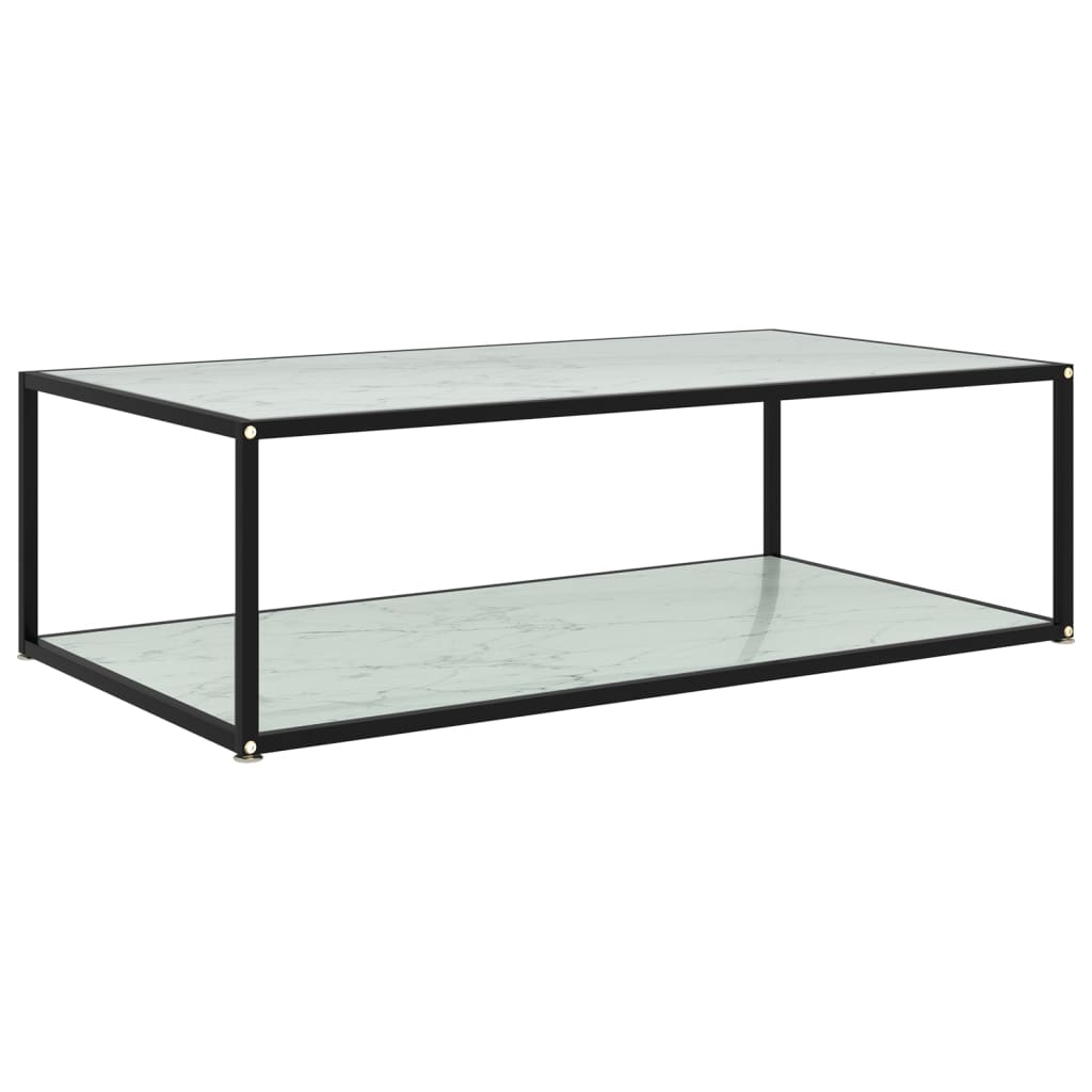 vidaXL Konferenční stolek bílý 120 x 60 x 35 cm tvrzené sklo