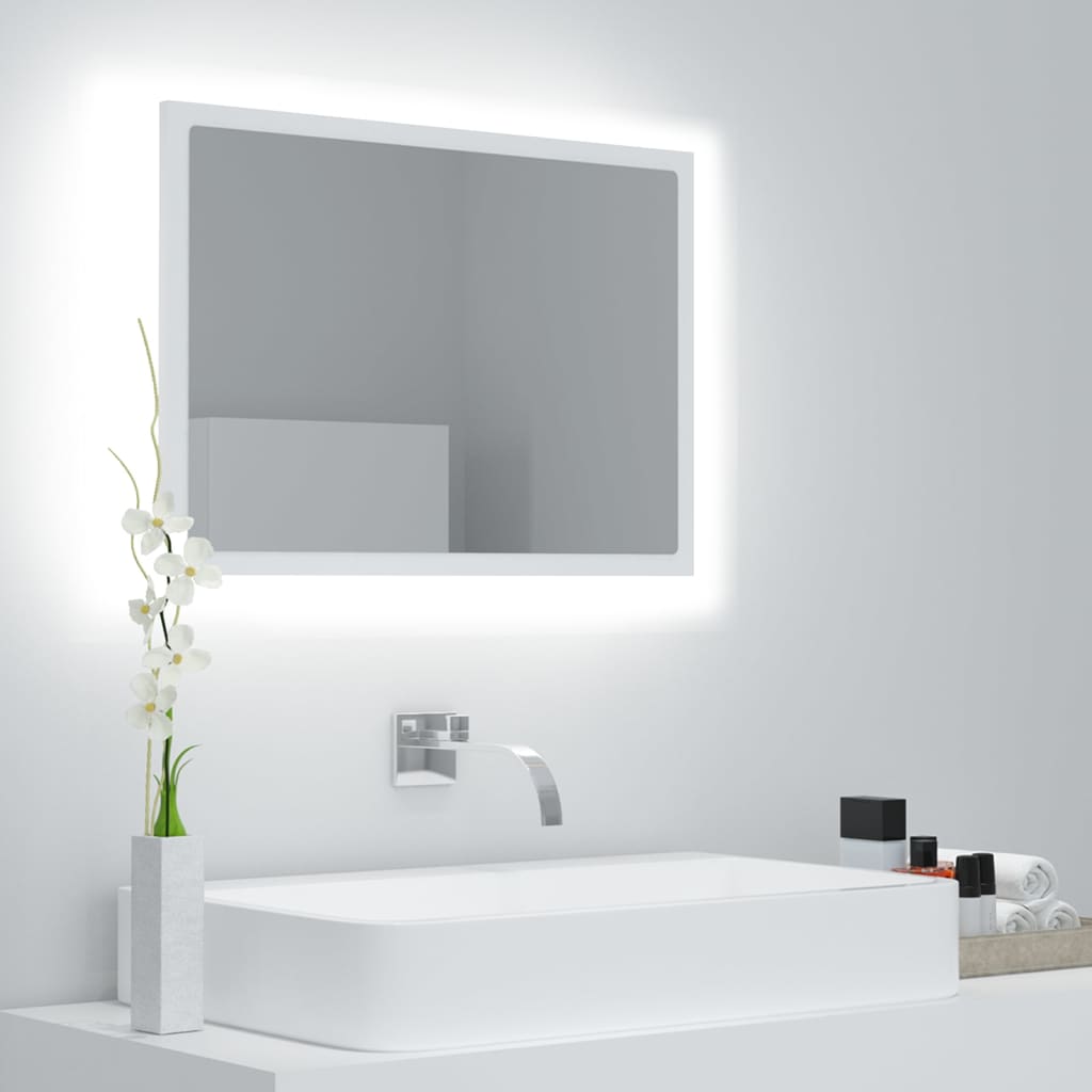 vidaXL Koupelnové zrcadlo LED bílé 60 x 8